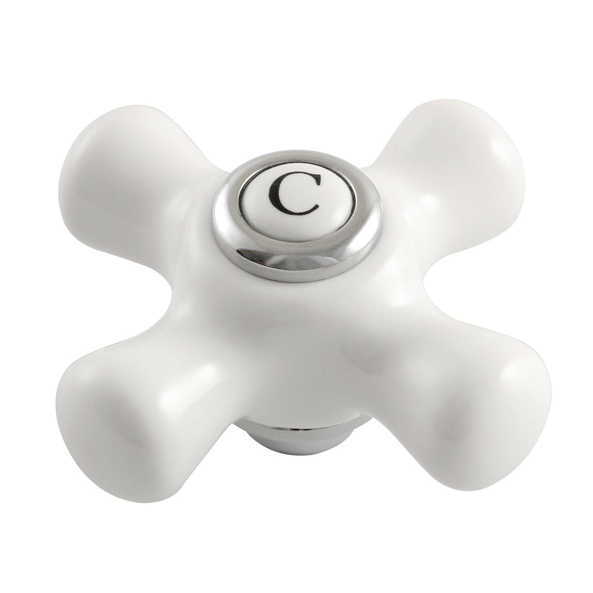 Kingston KSH266PXC Cold Porcelain Cross Handle, Polished Chrome