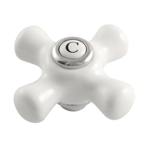 Kingston KSH266PXC Cold Porcelain Cross Handle, Polished Chrome