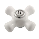 Kingston KSH266PXH Hot Porcelain Cross Handle, Polished Chrome