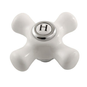Kingston KSH266PXH Hot Porcelain Cross Handle, Polished Chrome