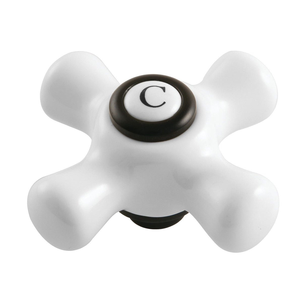 Kingston KSH266PXMBC Cold Porcelain Cross Handle, Matte Black