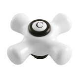 Kingston KSH266PXMBC Cold Porcelain Cross Handle, Matte Black