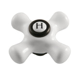 Kingston KSH266PXMBH Hot Porcelain Cross Handle, Matte Black
