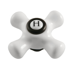Kingston KSH266PXMBH Hot Porcelain Cross Handle, Matte Black