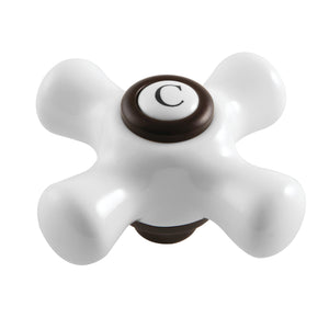 Kingston KSH266PXORBC Cold Porcelain Cross Handle, Oil Rubbed Bronze