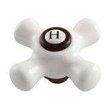 Kingston KSH266PXORBH Hot Porcelain Cross Handle, Oil Rubbed Bronze