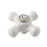 Kingston KSH266PXPNC Cold Porcelain Cross Handle, Polished Nickel