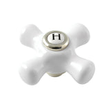 Kingston KSH266PXPNH Hot Porcelain Cross Handle, Polished Nickel