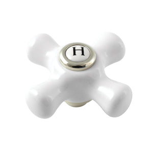 Kingston KSH266PXPNH Hot Porcelain Cross Handle, Polished Nickel