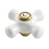 Kingston KSH266PXSBC Cold Porcelain Cross Handle, Brushed Brass