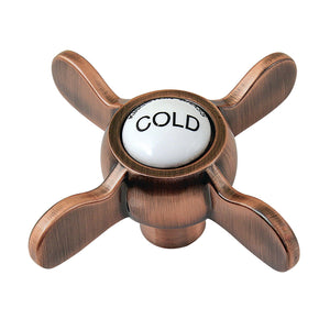 KSH285ACC Cold Metal Cross Handle, Antique Copper