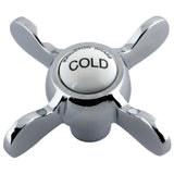 KSH285C Cold Metal Cross Handle, Polished Chrome