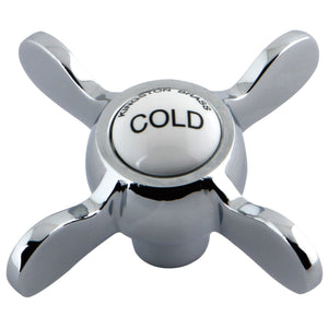KSH285C Cold Metal Cross Handle, Polished Chrome