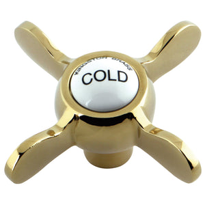 KSH285PBC Cold Metal Cross Handle, Polished Brass