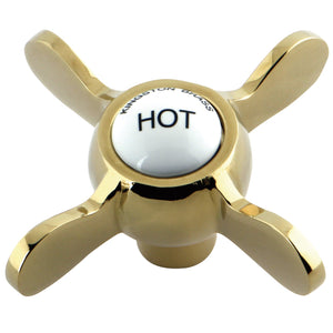 KSH285PBH Hot Metal Cross Handle, Polished Brass