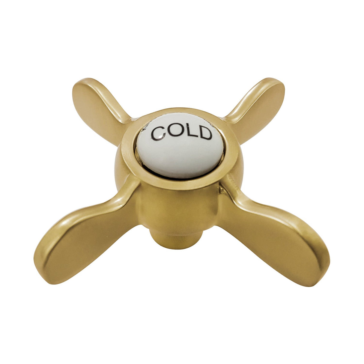 Essex KSH285SBC Cold Metal Cross Handle, Brushed Brass