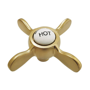 Essex KSH285SBH Hot Metal Cross Handle, Brushed Brass
