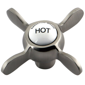 KSH285SNH Hot Metal Cross Handle, Brushed Nickel