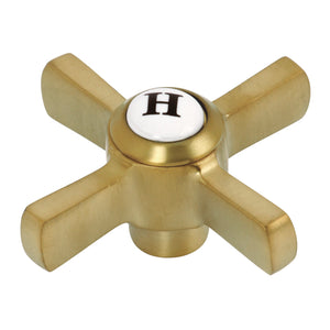 Millennium KSH2957ZXH Hot Metal Cross Handle, Brushed Brass