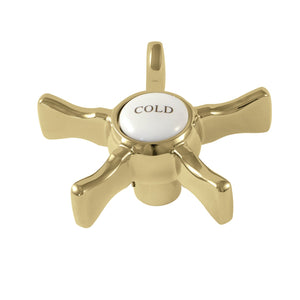 Hamilton KSH2962NXC Cold Cross Handle, Polished Brass
