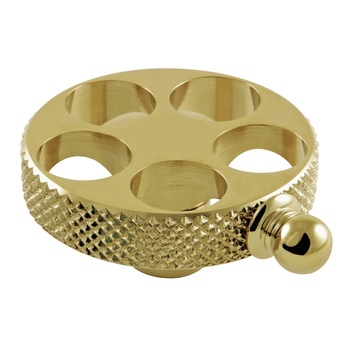 Webb KSH2962RKX Knurled Wheel Handle, Polished Brass