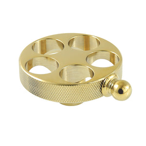 Wendell KSH2962RKZ Knurled Wheel Handle, Polished Brass