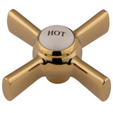 KSH2962ZXH Hot Metal Cross Handle, Polished Brass