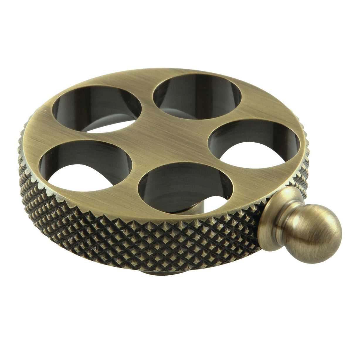 Webb KSH2963RKX Knurled Wheel Handle, Antique Brass