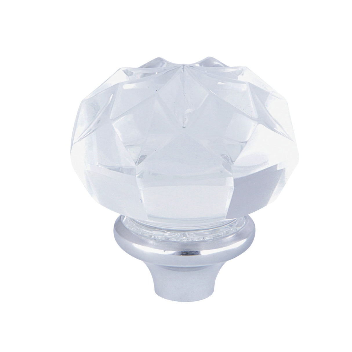 KSH2971KWL Acrylic Knob Handle, Polished Chrome