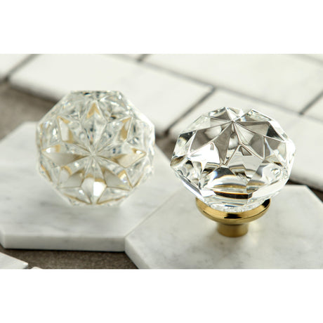 KSH2972KWL Acrylic Knob Handle, Polished Brass