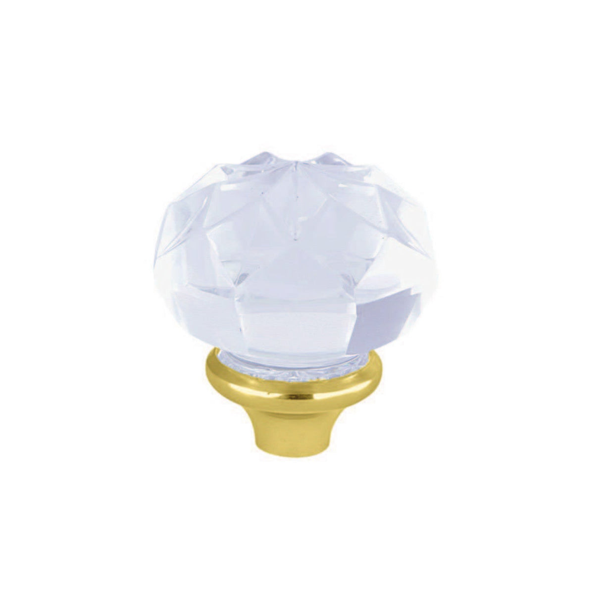 KSH2972KWL Acrylic Knob Handle, Polished Brass