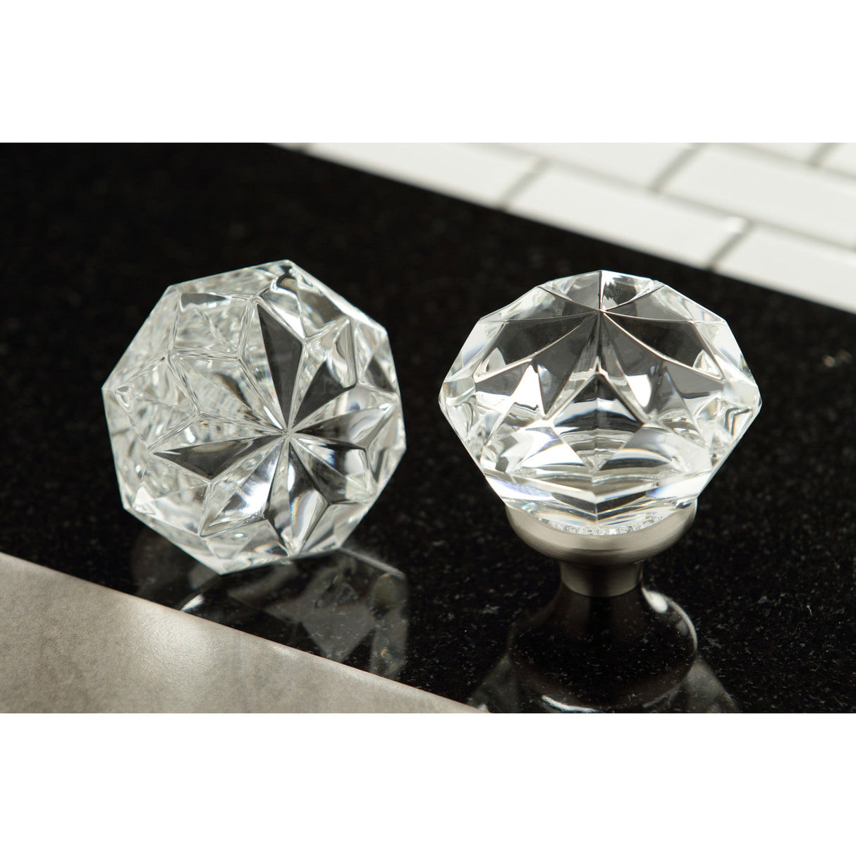 KSH2978KWL Acrylic Knob Handle, Brushed Nickel