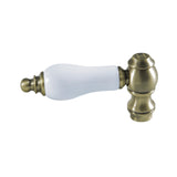 KSH3223PLH Hot Porcelain Lever Handle, Antique Brass