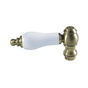 KSH3223PLH Hot Porcelain Lever Handle, Antique Brass