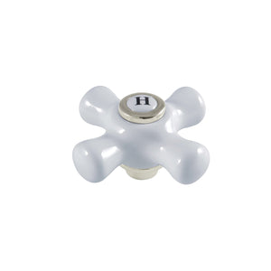 KSH3226PXH Hot Porcelain Cross Handle, Polished Nickel