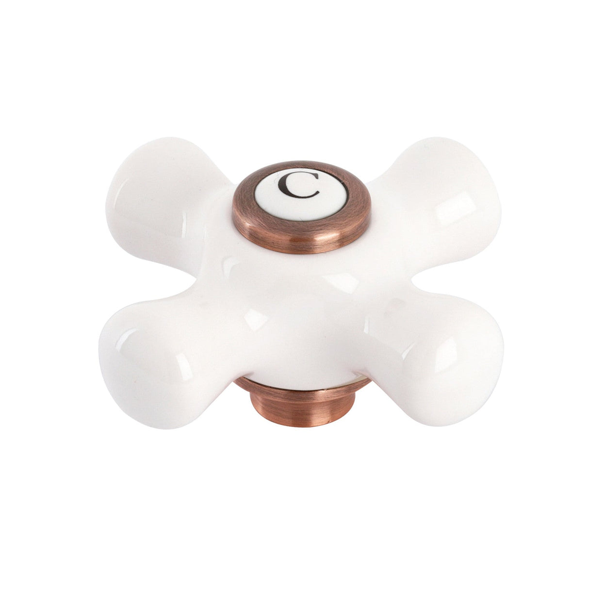 KSH322PXACC Cold Porcelain Cross Handle, Antique Copper