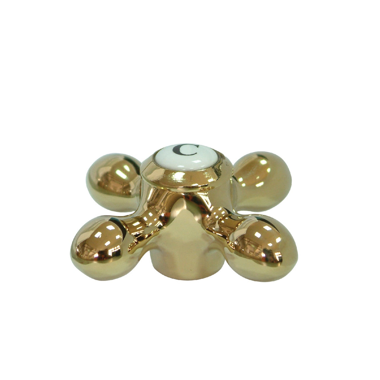 KSH3602AXC Cold Metal Cross Handle, Polished Brass