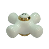 KSH3602PXC Cold Porcelain Cross Handle, Polished Brass