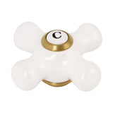 KSH3607PXC Cold Porcelain Cross Handle, Brushed Brass