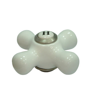 KSH3608PXH Hot Porcelain Cross Handle, Brushed Nickel