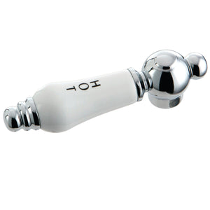 KSH3951PLH Hot Porcelain Lever Handle, Polished Chrome
