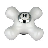KSH3951PXH Hot Porcelain Cross Handle, Polished Chrome