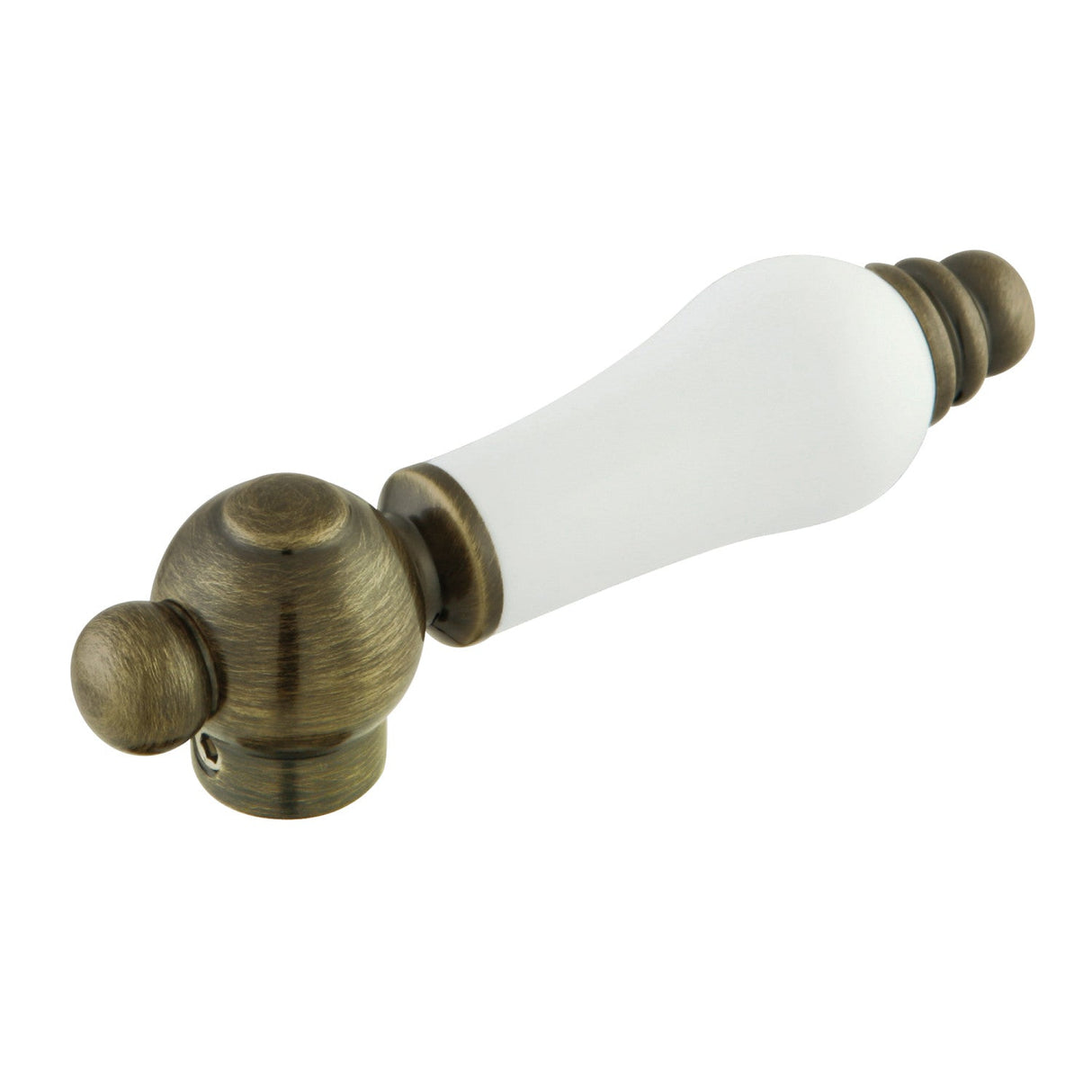 KSH3953PL Porcelain Lever Handle, Antique Brass