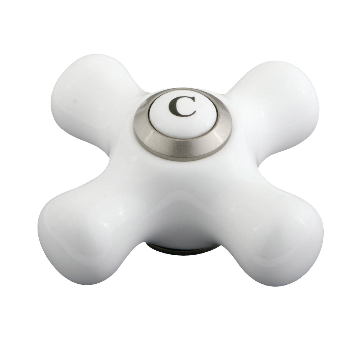 KSH3958PXC Cold Porcelain Cross Handle, Brushed Nickel