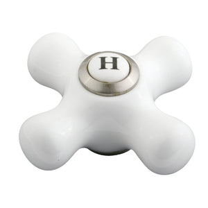 KSH3958PXH Hot Porcelain Cross Handle, Brushed Nickel