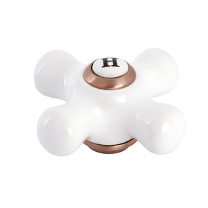 KSH395PXACH Hot Porcelain Cross Handle, Antique Copper
