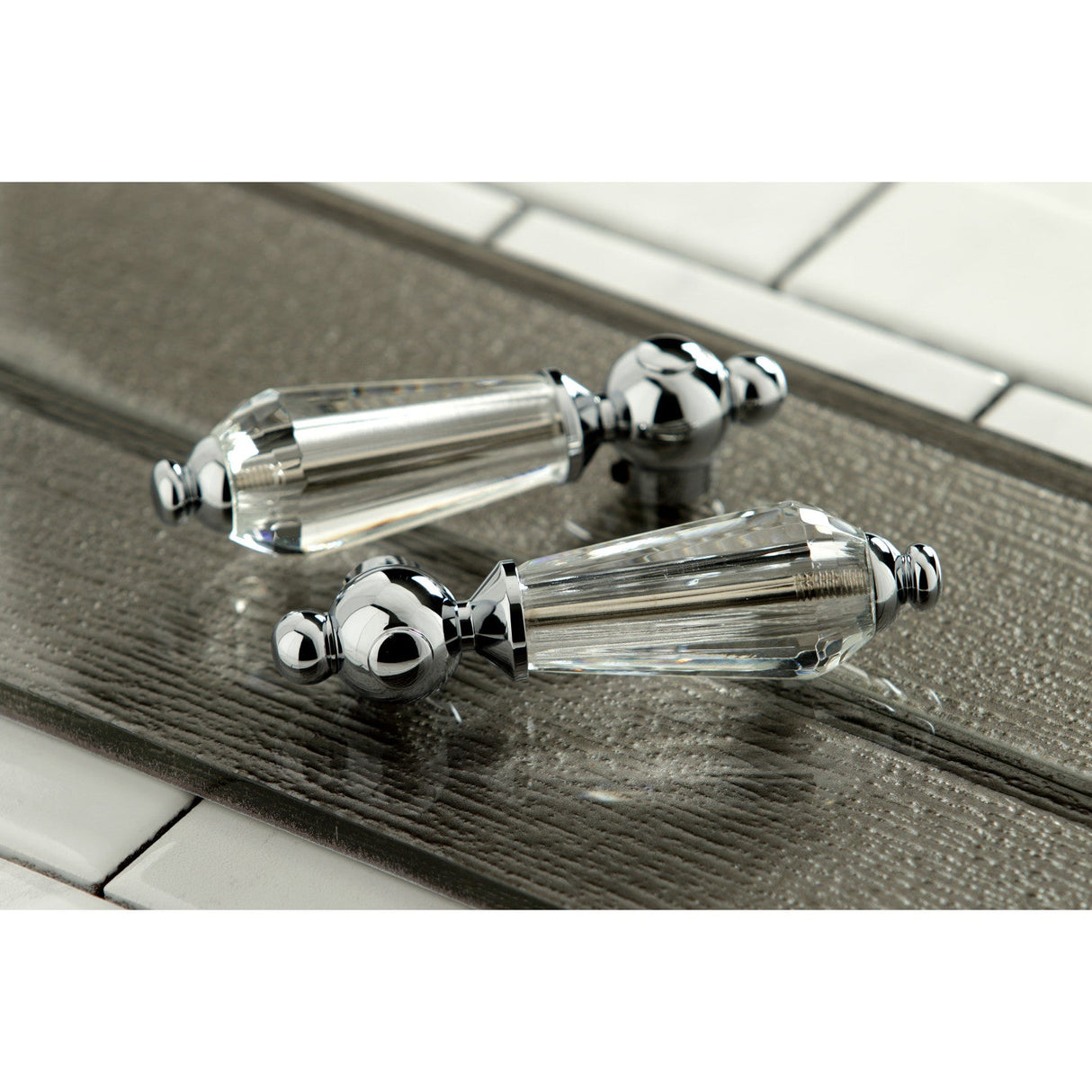 Wilshire KSH3961WLL Crystal Lever Handle, Polished Chrome