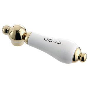 KSH3962PLC Cold Porcelain Lever Handle, Polished Brass