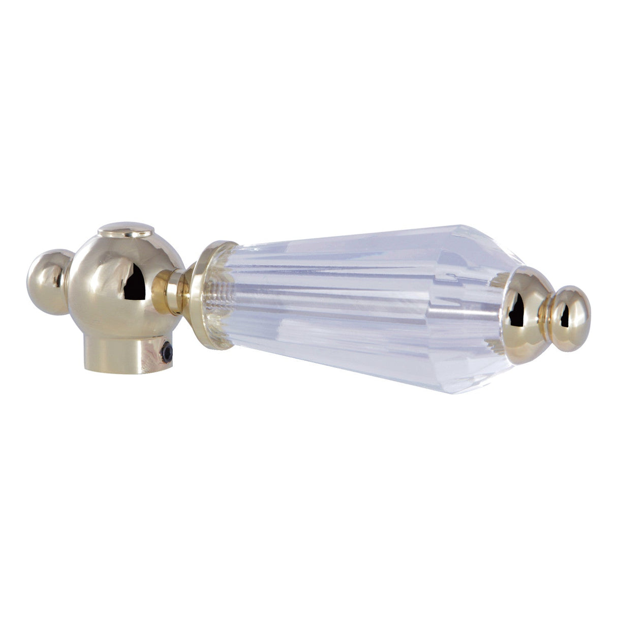 Wilshire KSH3962WLL Crystal Lever Handle, Polished Brass