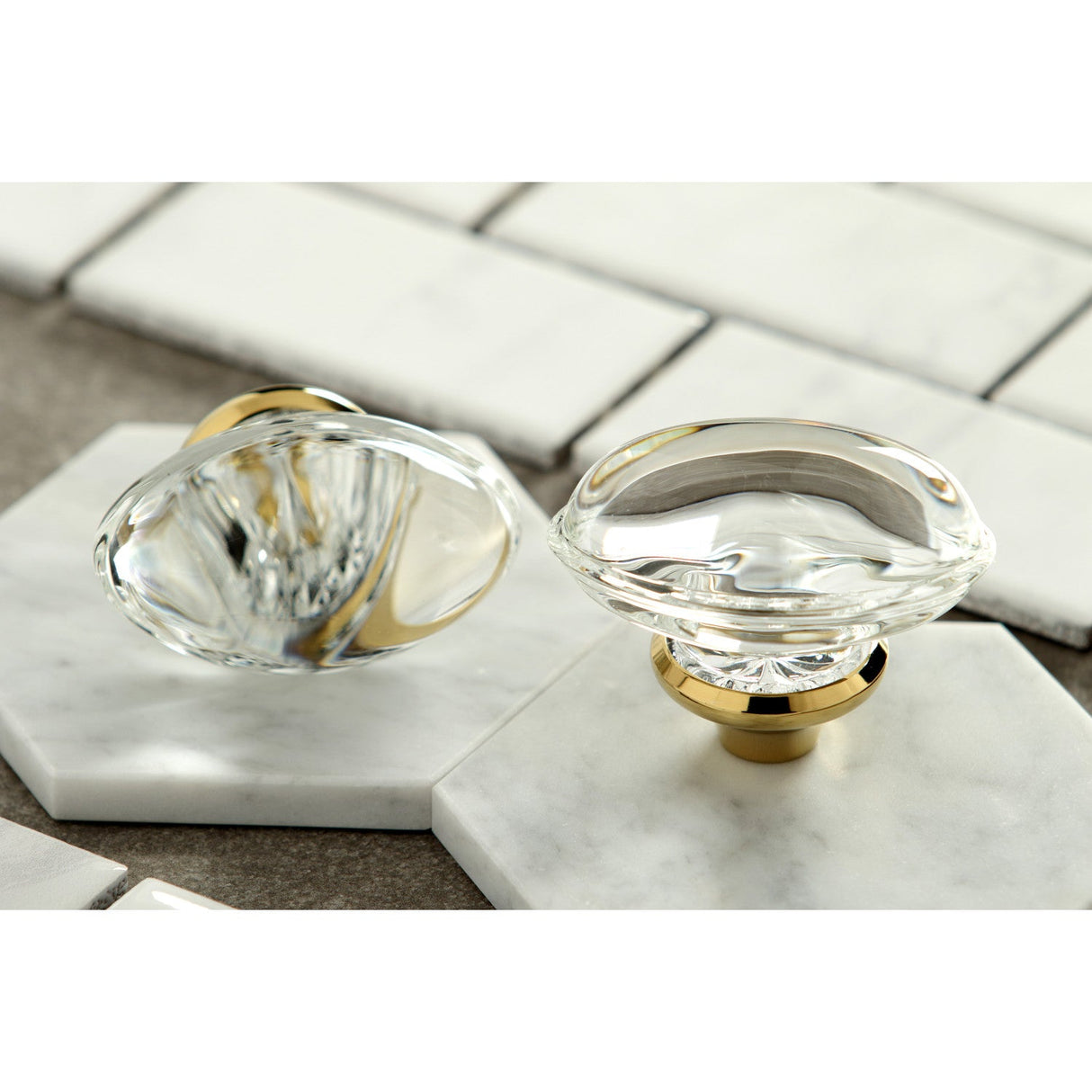 KSH4462WVL Acrylic Knob Handle, Polished Brass